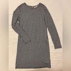 Michael Kors Navy & White Chevron Dress